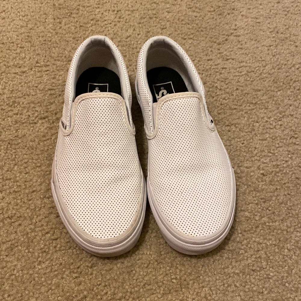 Like new White leather Vans